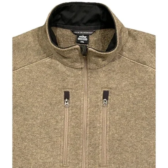 KÜHL Interceptr VestMen's Size XXL Full Zip Fleece Outdoor Hiking Brown